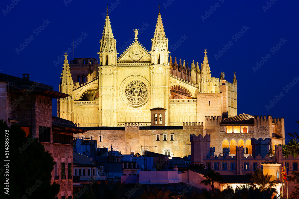 Catedral de Mallorca, Sa Llotja y palacio de S' Almudaina.Palma.Mallorca.Islas baleares.España.