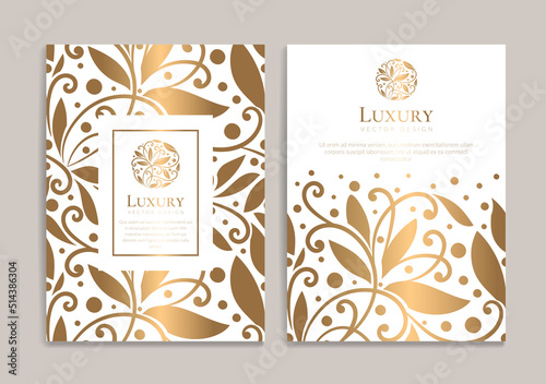 Luxury invitation card design with vector ornament pattern. Vintage template. Can be used for background and wallpaper. Elegant and classic vector elements great for decoration.