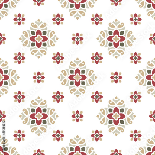 Luxury vector seamless pattern. Ornament, Traditional, Ethnic, Arabic, Turkish, Indian motifs. Great for fabric and textile, wallpaper, packaging design or any desired idea. 