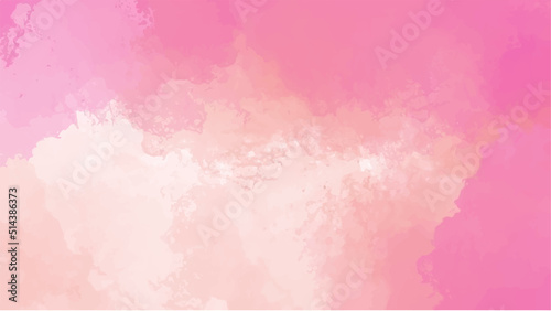 Pink watercolor background for your design, watercolor background concept, vector.