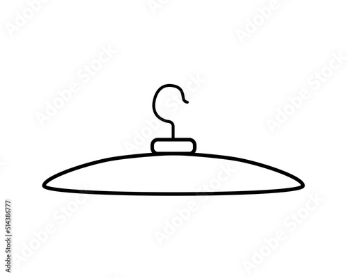 Icon clothes hanger, accessory wardrobe fitting room. Vector illustration of an isolate on a white background.