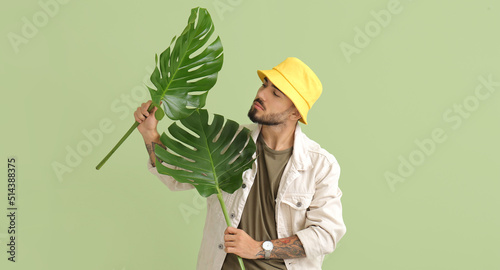 Fashionable young man with ...