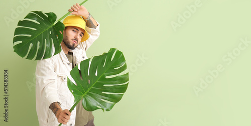 Fashionable young man with ...