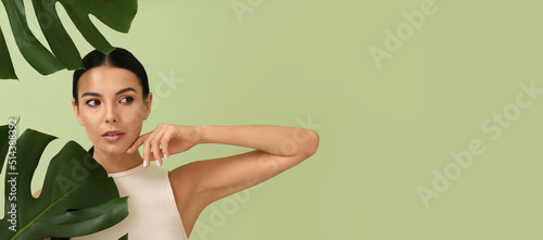 Beautiful young woman with ...