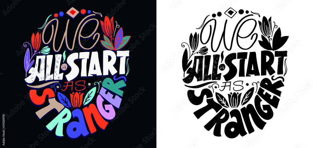 Motivation hand drawn doodle lettering postcard. Lettering art fot t-shirt design.