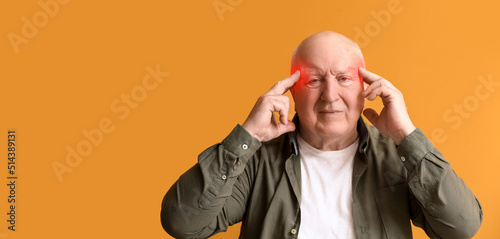 Elderly man suffering from ...