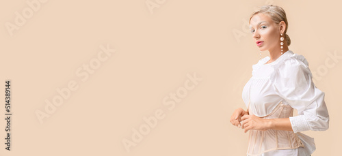 Beautiful young woman with ...