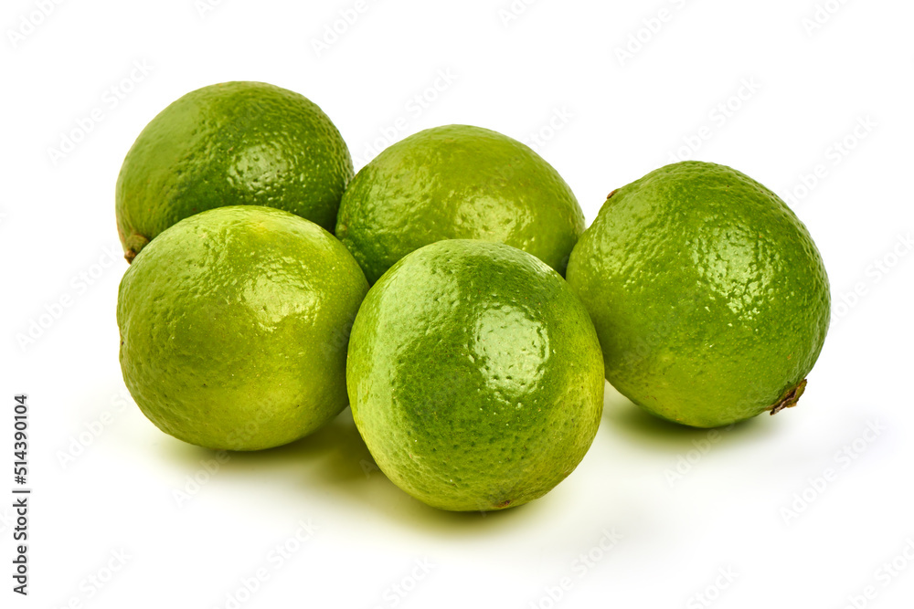Fresh Lime with slice, isolated on white background. Fresh Lime with slice, isolated on white background.