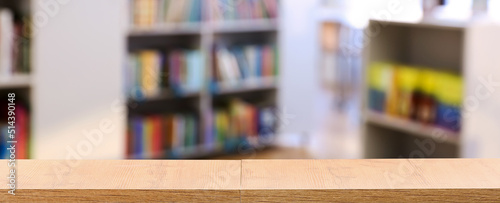 Interior of modern library ...