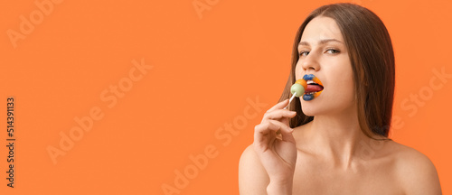 Beautiful young woman with ...