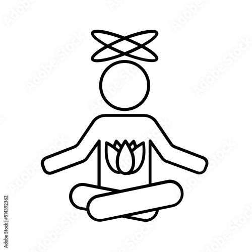 Black line icon for Mindfull