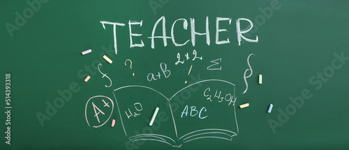 Word TEACHER and drawings o...