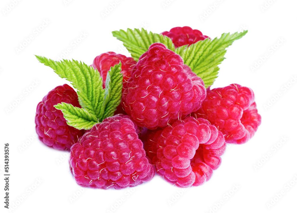 Fresh ripe raspberries on a white background. Fresh ripe raspberries on a white background.
