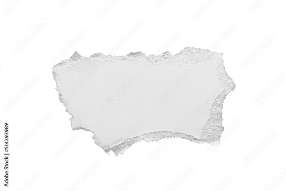 White ripped paper torn edges strips isolated on white background White ripped paper torn edges strips isolated on white background