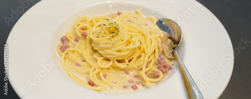 Spaghetti Carbonara Italian cuisine