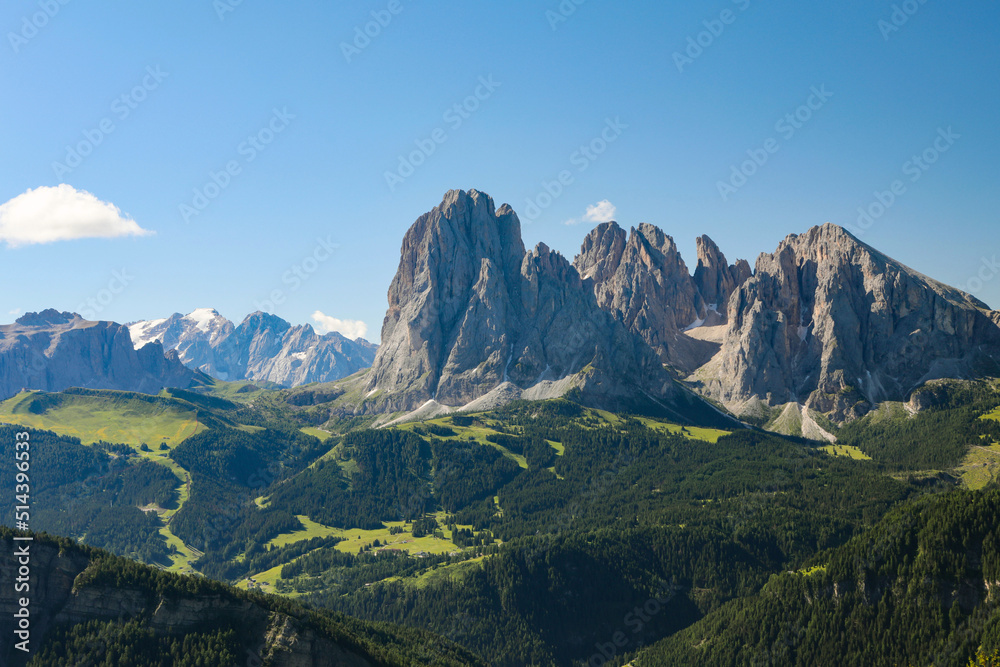 Fototapeta premium Blick auf Langkofelgruppe