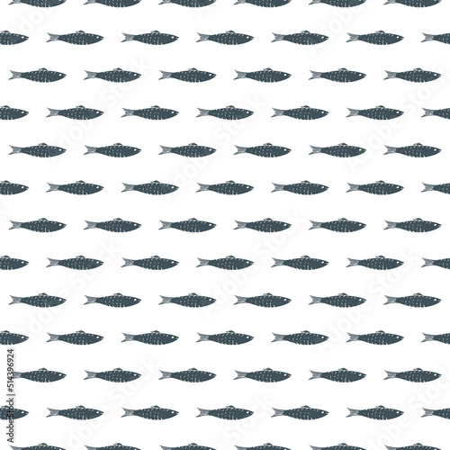 Fish Seamless pattern. Fish Cartoon doodle  Vector illustration
