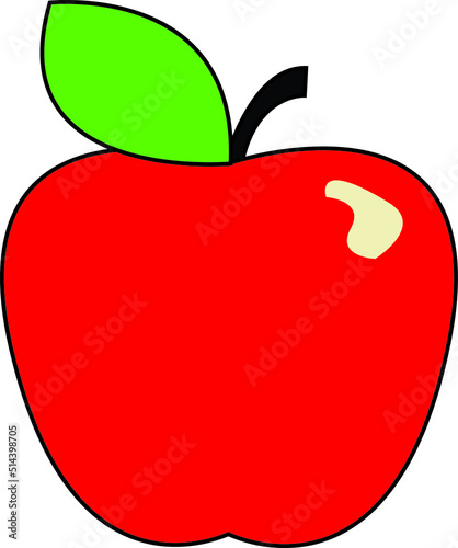 red apple on white background, red apple vector, red apple illustration vector, red apple icon vector, red apple animation vector for your design needs