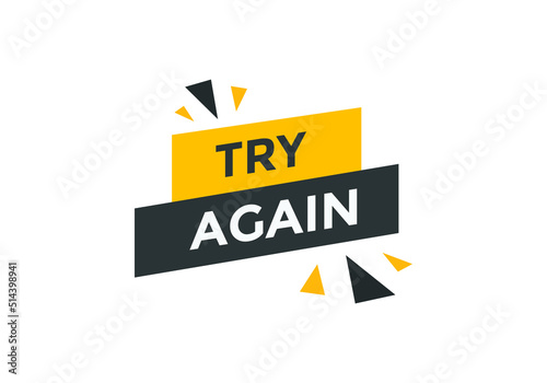 Try again button. Try again text Inspirational quote. social media post design
