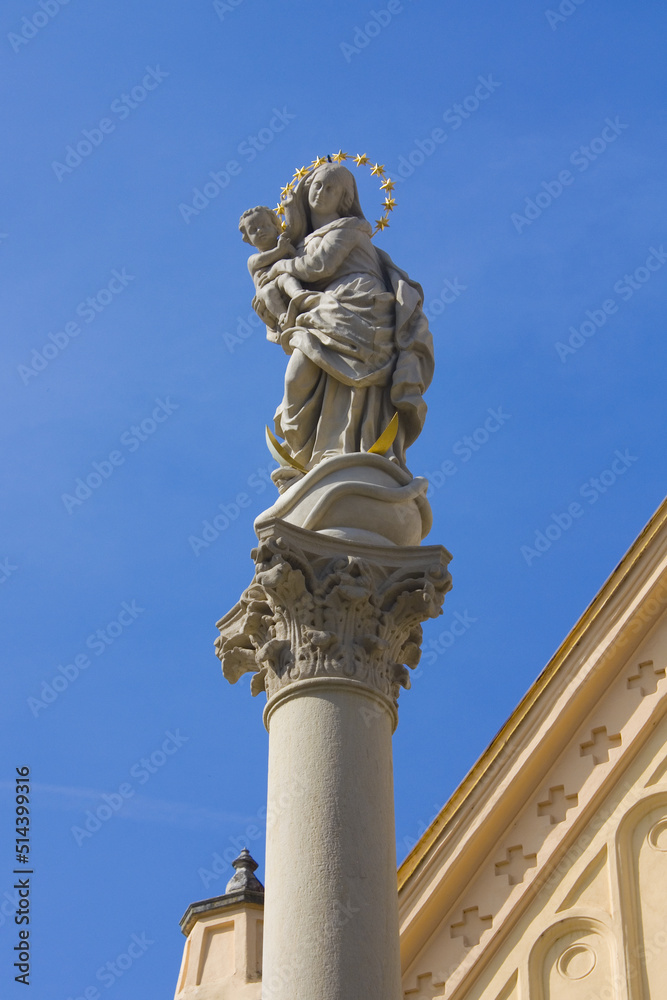 Column with Virgin Mary near St. Stephen's Church in Bratislava