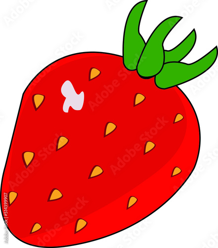 strawberry on white background, strawberry vector, strawberry illustration vector, strawberry icon vector, strawberry animation vector for your design needs