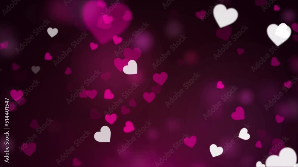 wedding pink heart shapes background video