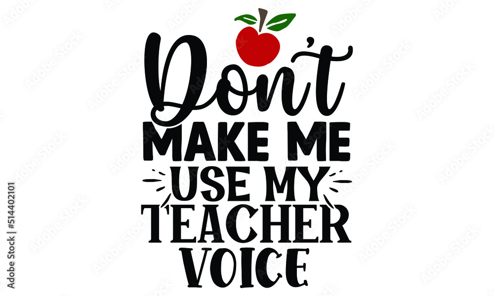 Naklejka premium Teacher SVG Design Template