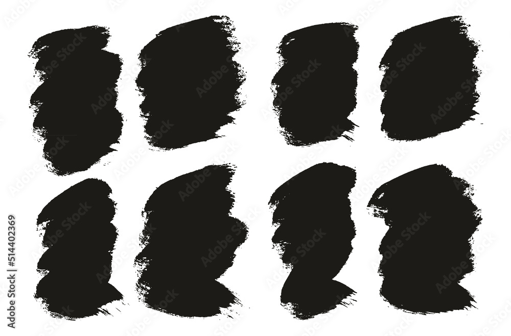 Round Brush Thick Short Background Artist Brush High Detail Abstract Vector Background Set Round Brush Thick Short Background Artist Brush High Detail Abstract Vector Background Set