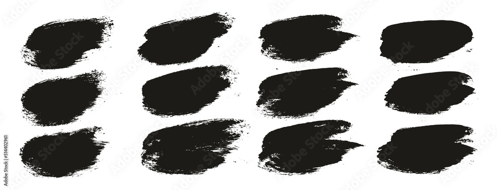 Round Brush Thick Short Background Artist Brush High Detail Abstract Vector Background Set Round Brush Thick Short Background Artist Brush High Detail Abstract Vector Background Set