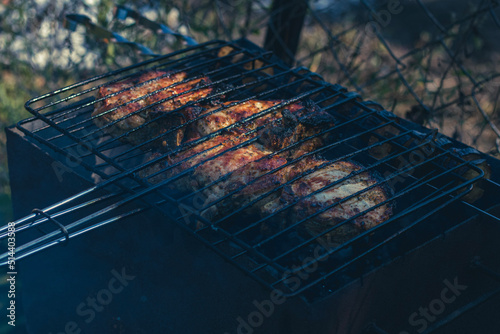 meat on the grill