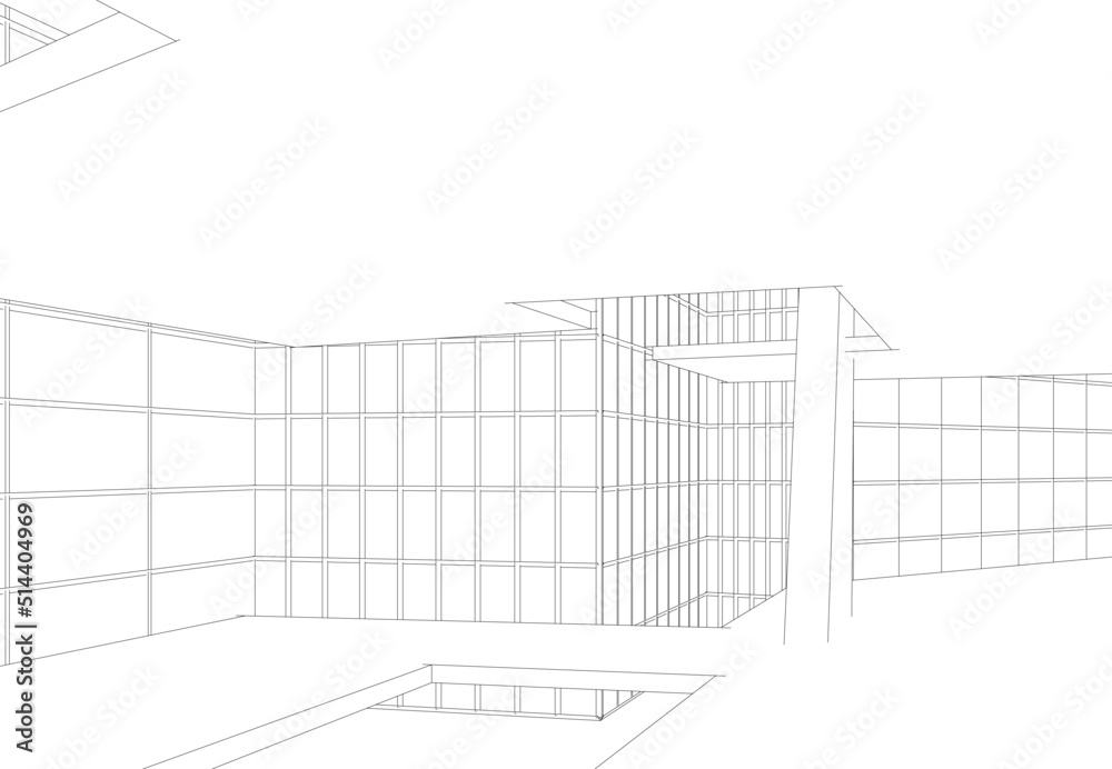Abstract architecture background 3d illustration Abstract architecture background 3d illustration
