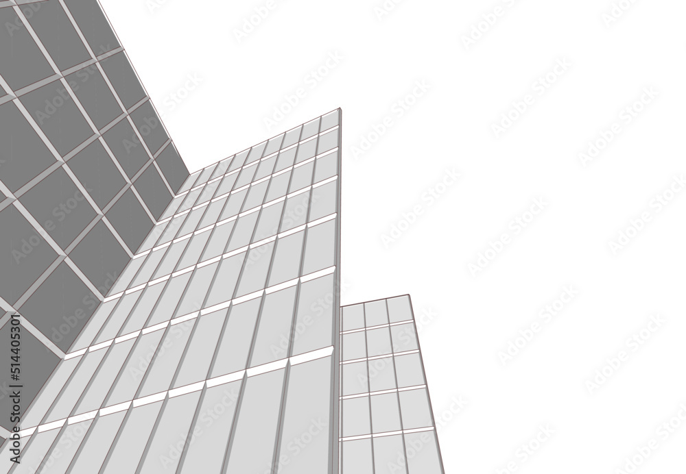 Obraz premium Abstract architecture background 3d illustration