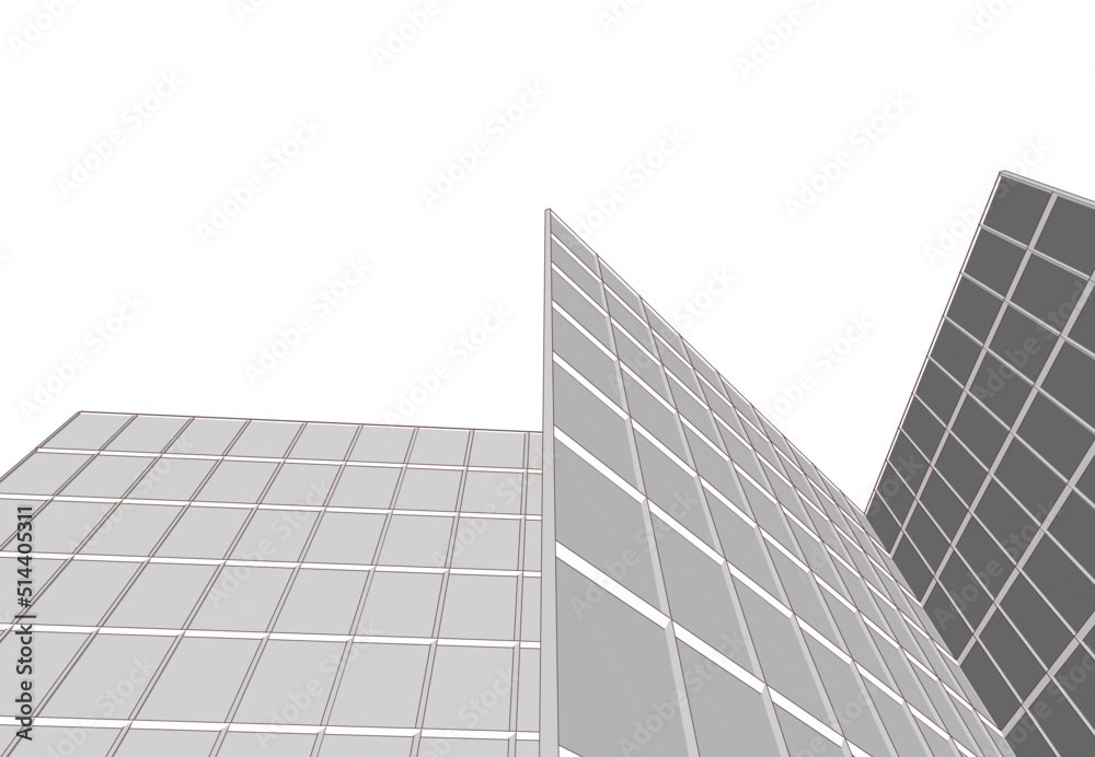 Obraz premium Abstract architecture background 3d illustration