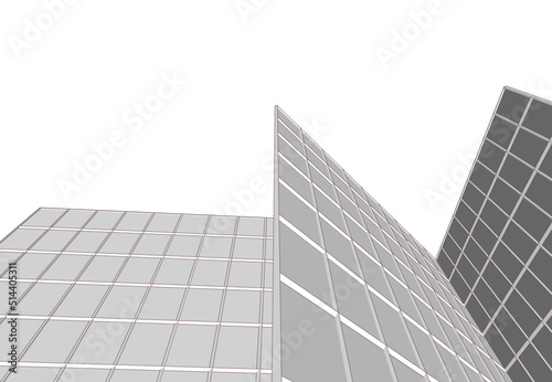 Abstract architecture background 3d illustration