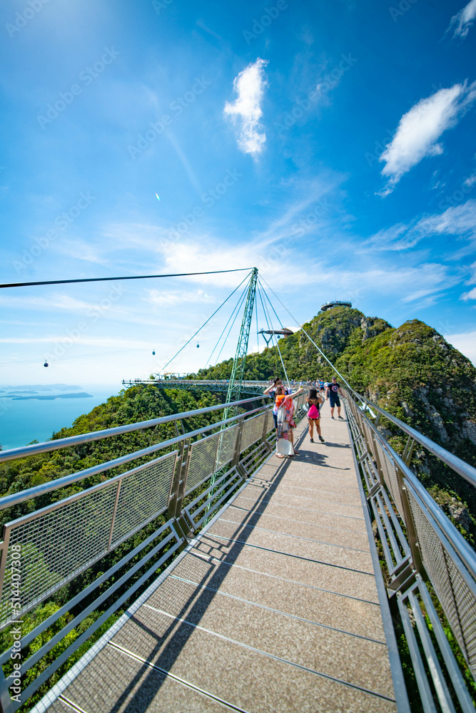 Fototapeta premium A beautiful view of Sky Bridge in Langkawi, Malaysia.