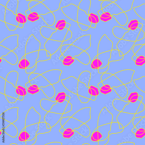 Seamless abstract decorative pattern with line elements