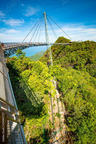 A beautiful view of Sky Bridge in Langkawi, Malaysia.