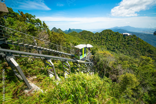 A beautiful view of Sky Bridge in Langkawi, Malaysia.