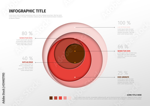 Infographic template with percentages