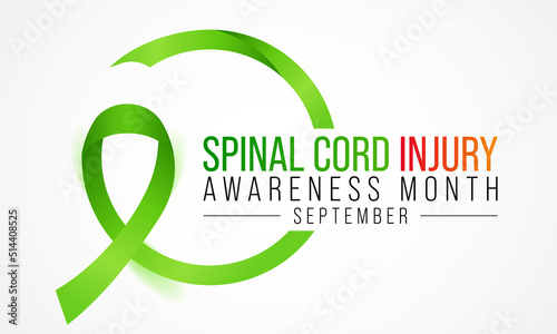 Spinal Cord injury awareness month is observed every year in September, individuals with SCI often overcome the challenges of their condition and go on to lead normal, happy lives. Vector illustration
