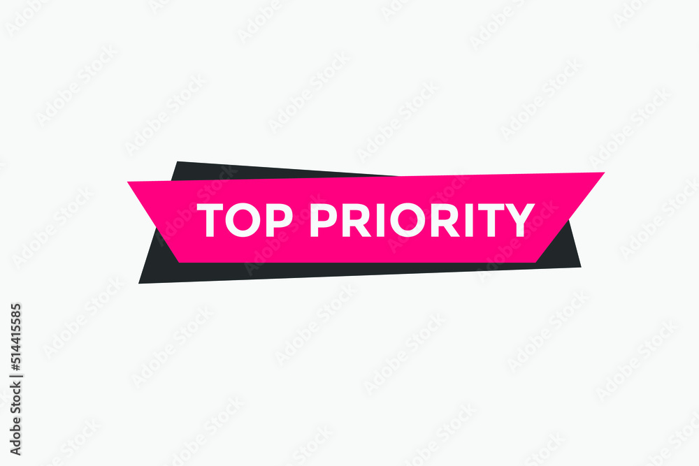 top priority text web template. social media post design
