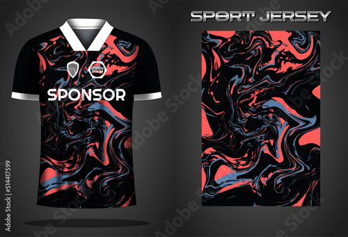 Soccer jersey sport shirt design template