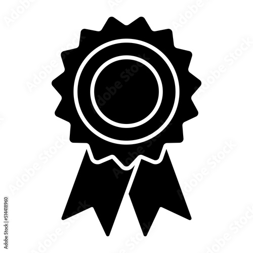Isolated Award and Medal Glyph Icons SVG Free Vector Graphic