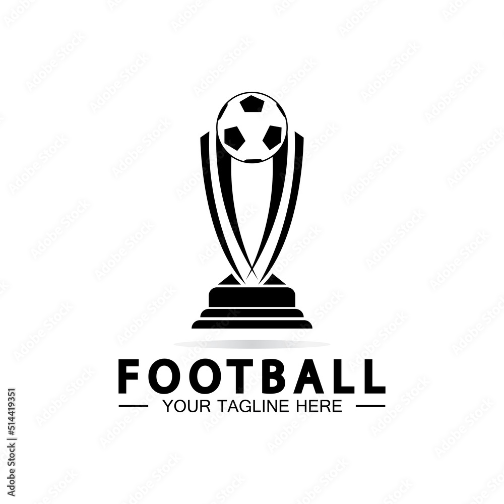 Football or Soccer Championship Trophy Logo Design vector icon template.  champions football trophy for winner award Stock Vector Image & Art - Alamy