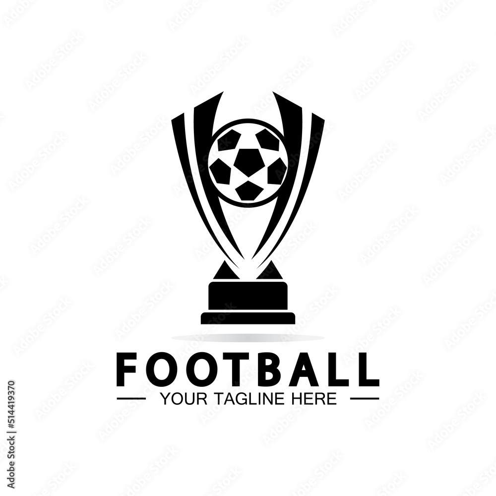 Football or Soccer Championship Trophy Logo Design vector icon template.  champions football trophy for winner award Stock Vector Image & Art - Alamy