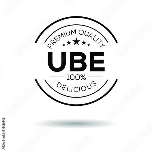 Creative (Ube) logo, Ube sticker, vector illustration.