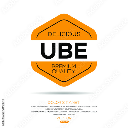 Creative (Ube) logo, Ube sticker, vector illustration.