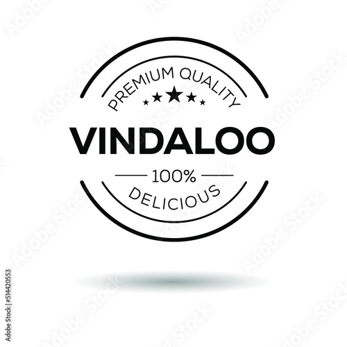 Creative (Vindaloo) logo, Vindaloo sticker, vector illustration.