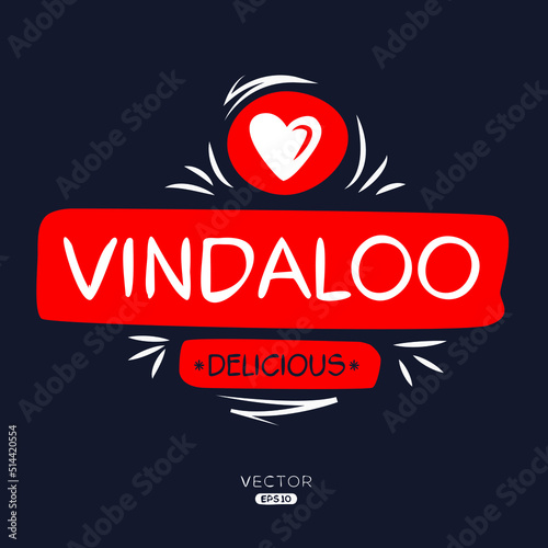 Creative (Vindaloo) logo, Vindaloo sticker, vector illustration.
