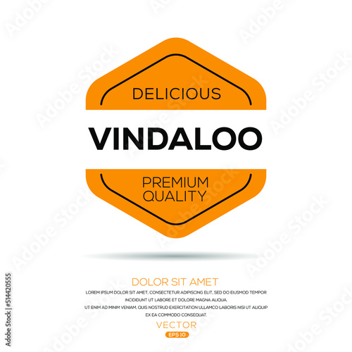 Creative (Vindaloo) logo, Vindaloo sticker, vector illustration.